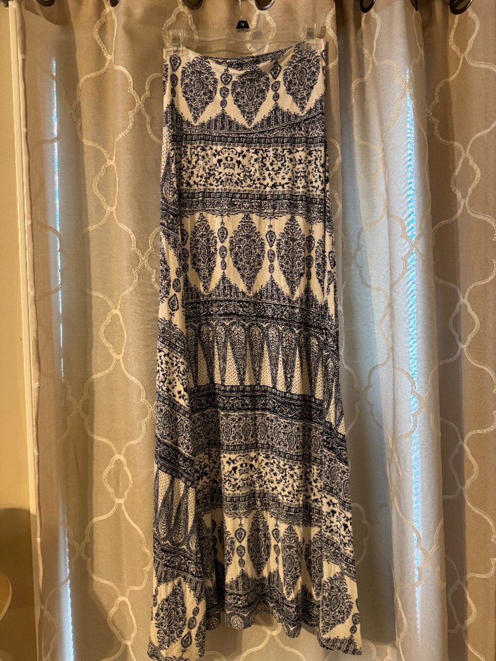 Vanilla Bay Blue and White Maxi Skirt